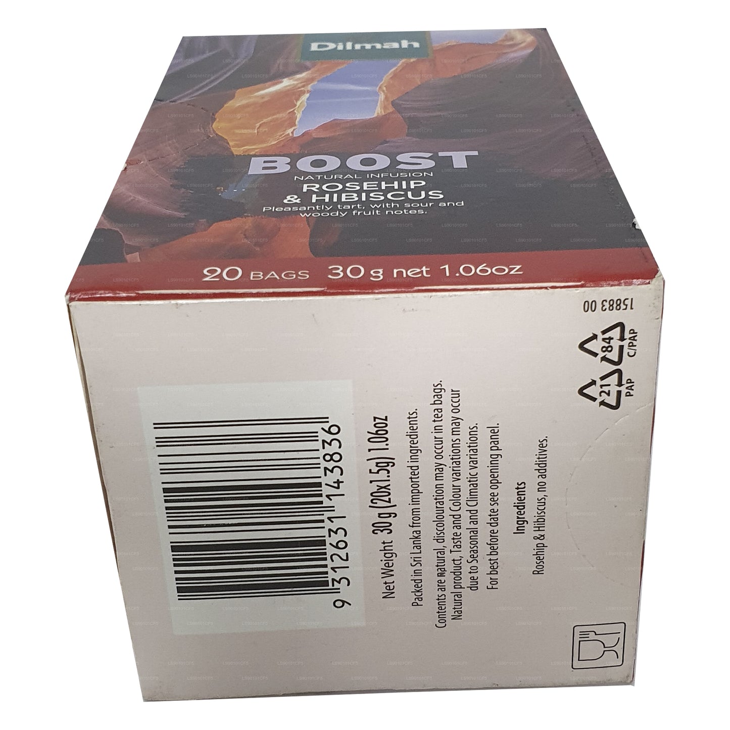 Dilmah Kuşburnu & Hibiscus Aromalı Siyah Çay (30g)