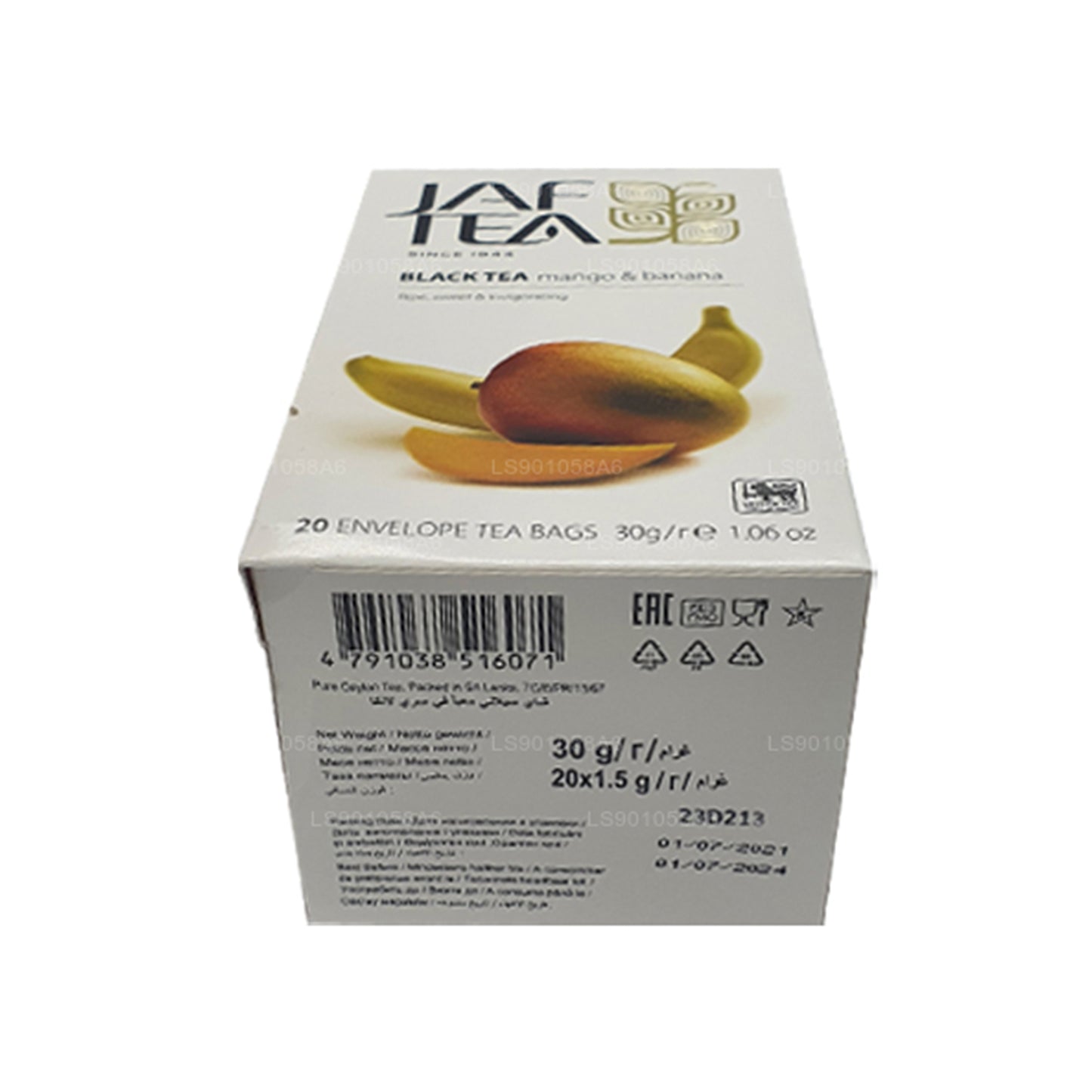 Jaf Çay Saf Meyveler Koleksiyonu Siyah Çay Mango Muz (30g) 20 Çay Poşeti