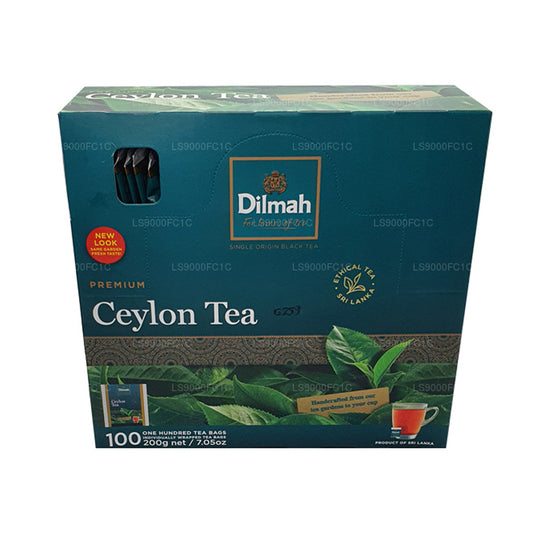 Dilmah Premium Seylan Çayı, Bireysel Sarılmış 100 Çay Poşeti (200g)