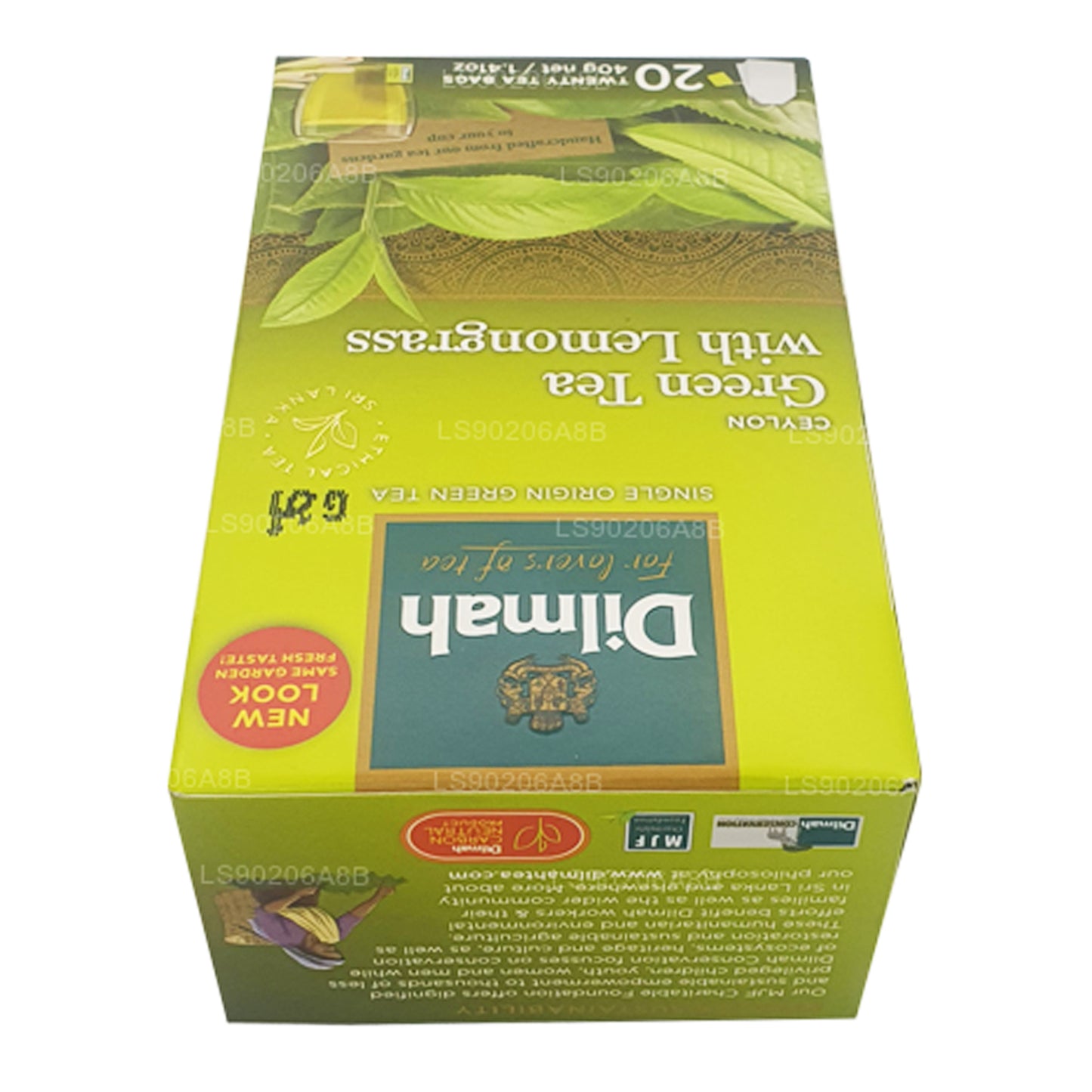 Dilmah Saf Seylan Yeşil Çay Limon Çayı (40g) 20 Çay Poşeti