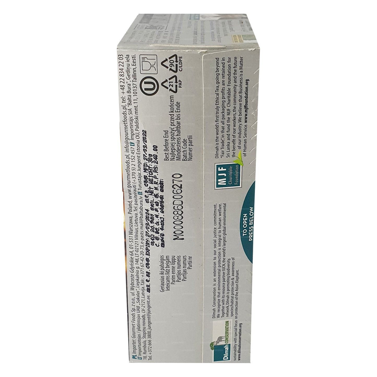 Dilmah Karamel Aromalı Çay (40g) 20 Çay Poşeti
