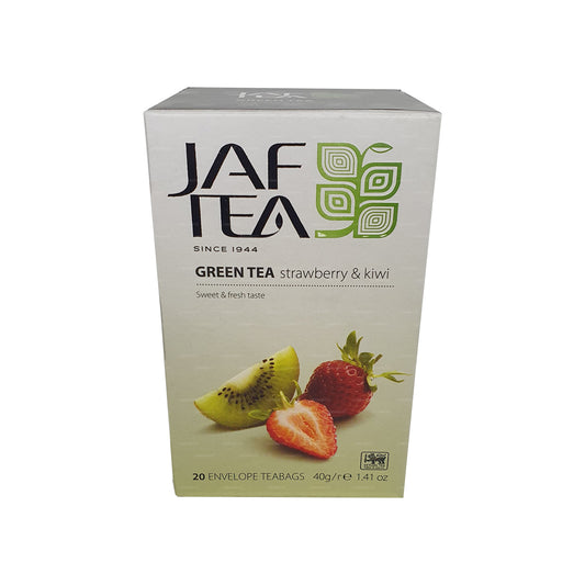 Jaf Tea Pure Green Collection Yeşil Çay Çilek ve Kivi (40g) 20 Çay Poşeti