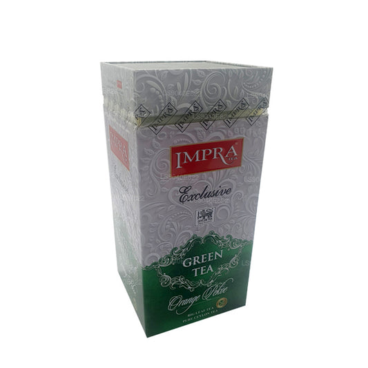 Impra Exclusive Büyük Yaprak Yeşil Çay, Portakal Pekoe (200g) Caddy