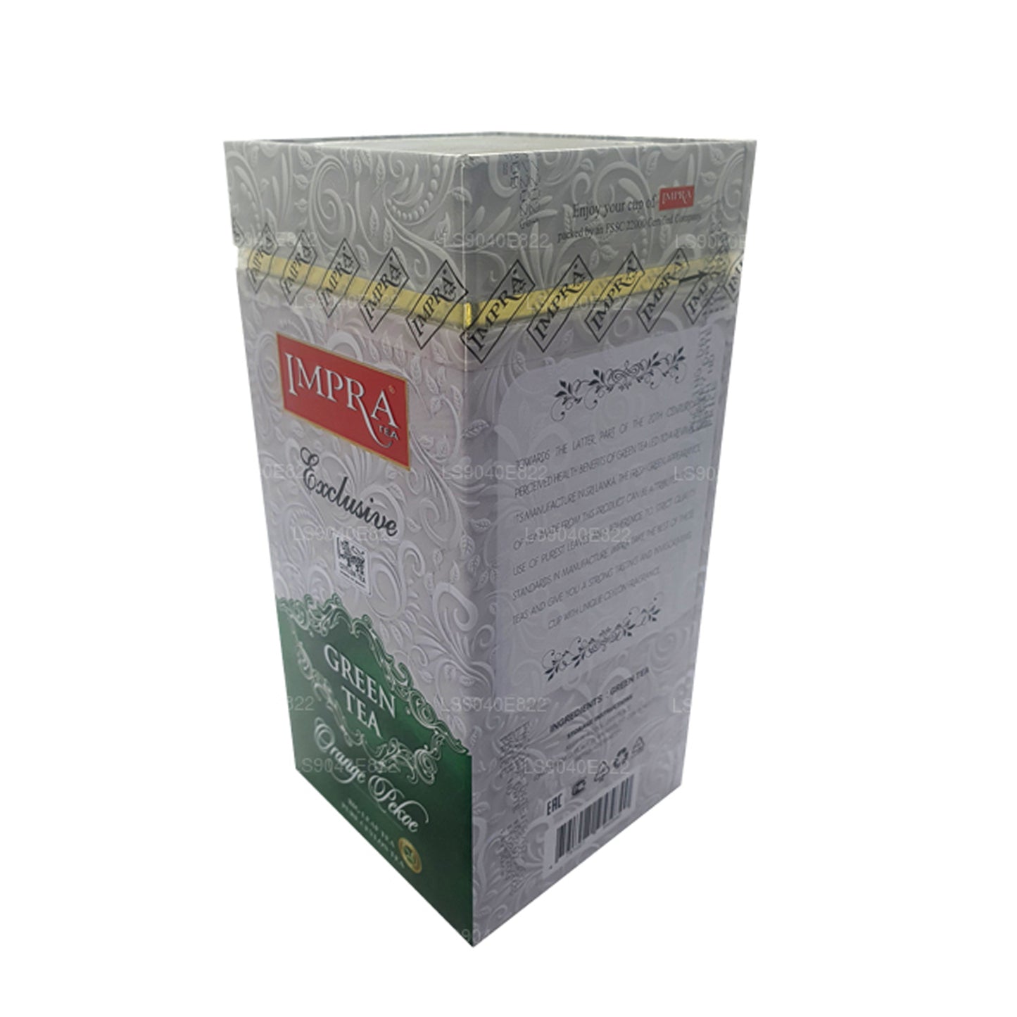 Impra Exclusive Büyük Yaprak Yeşil Çay, Portakal Pekoe (200g) Caddy