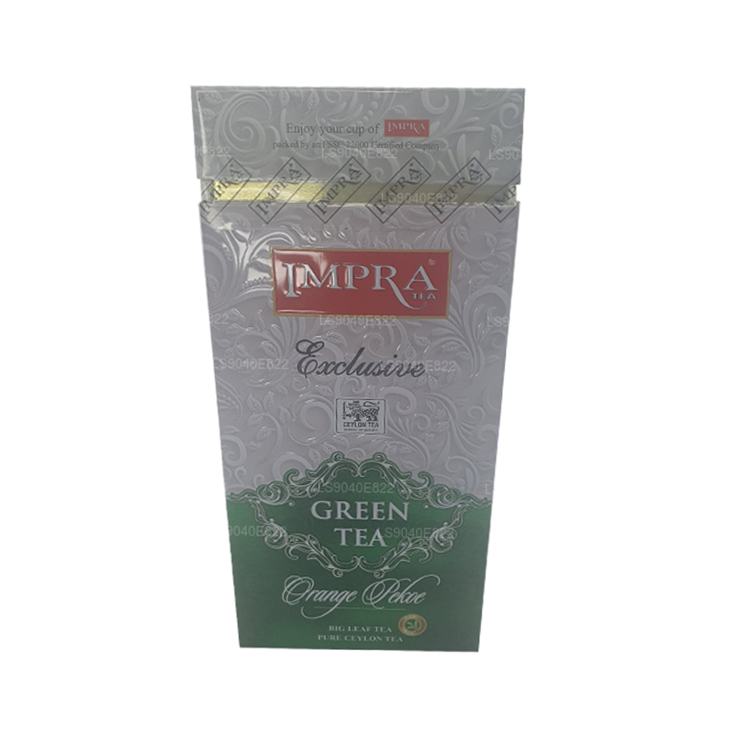 Impra Exclusive Büyük Yaprak Yeşil Çay, Portakal Pekoe (200g) Caddy
