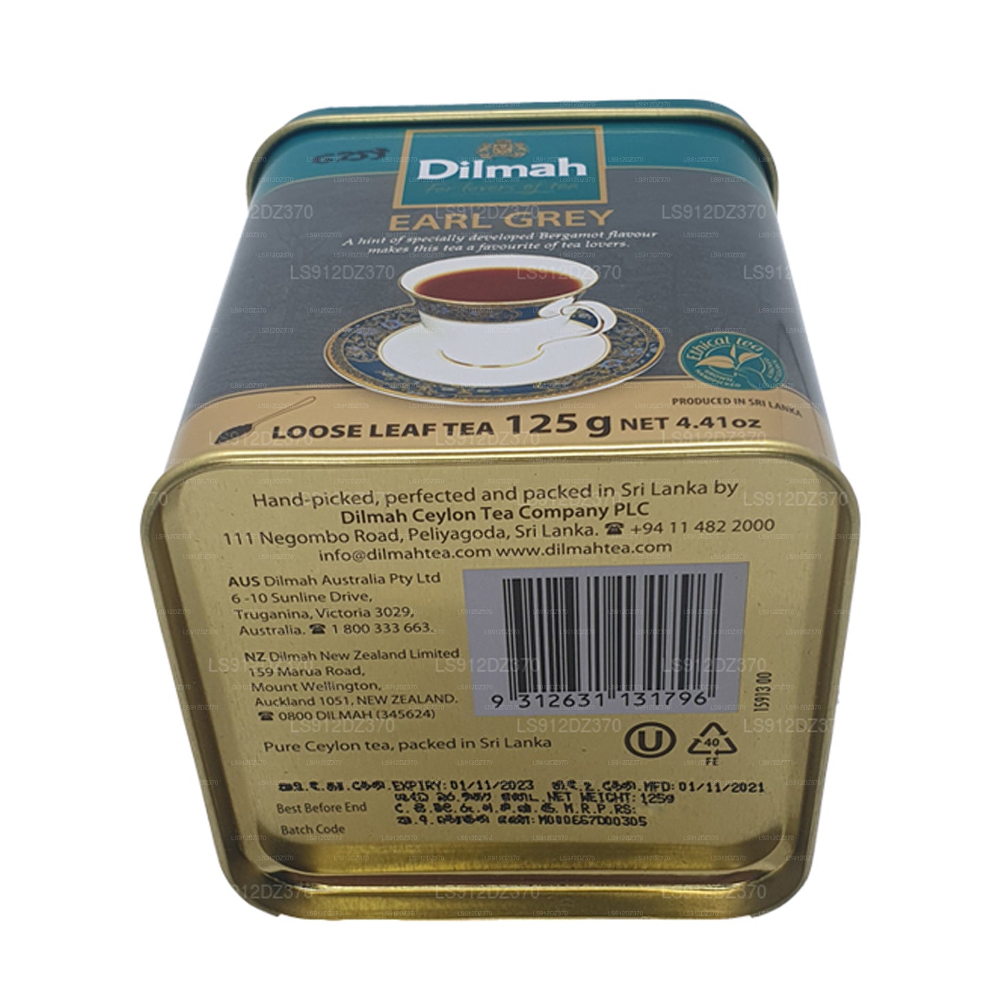 Dilmah Earl Grey Gevşek Yaprak Çay (125g)
