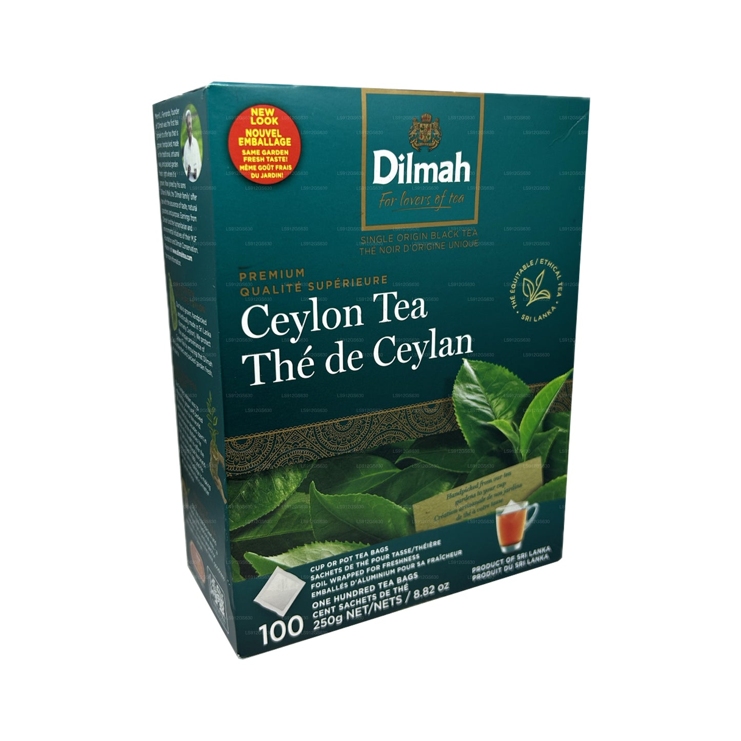 Dilmah Premium Seylan Çayı (250g) 100 Etiketsiz Çay Poşeti