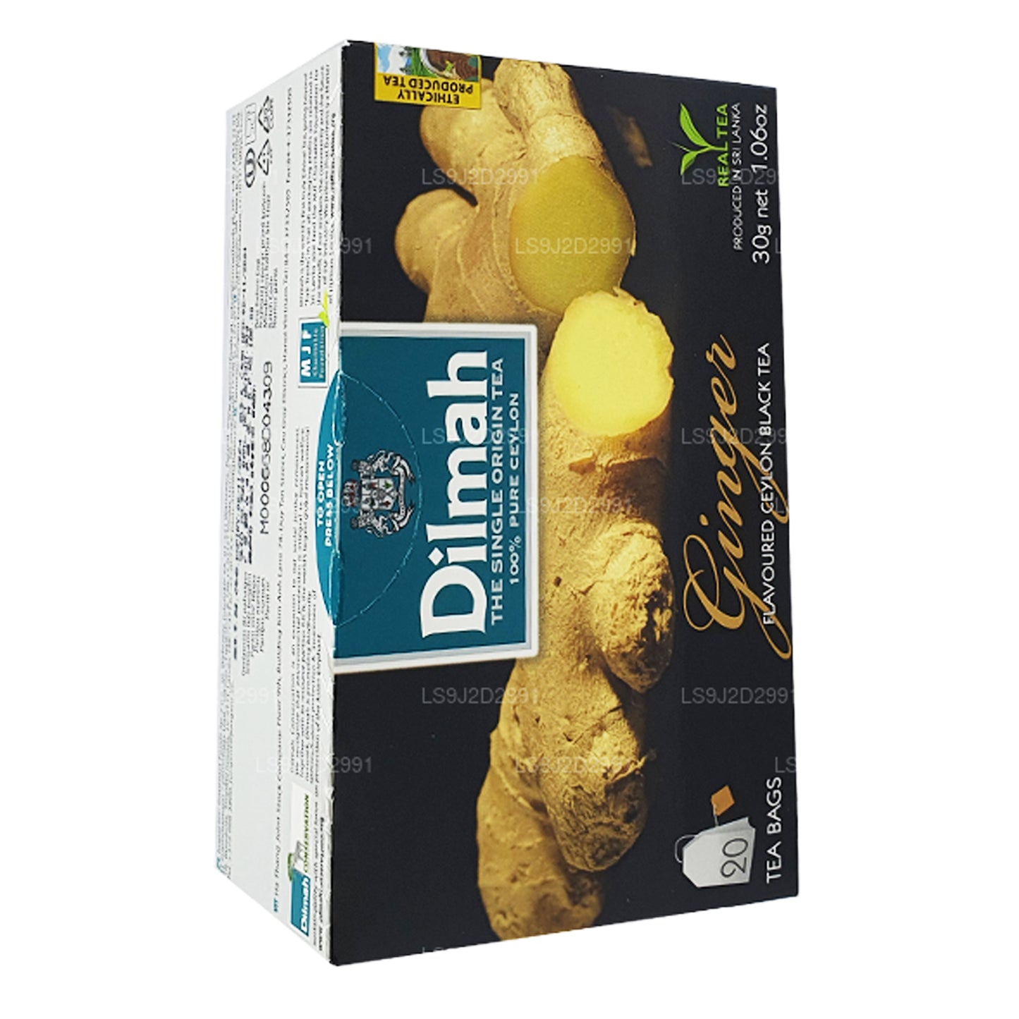 Dilmah Zencefil Aromalı Siyah Çay (30g) 20 Çay Poşeti