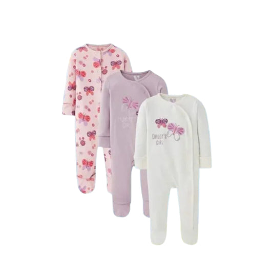 Kız Bebek Uyku Takımları 3 Adet Paket