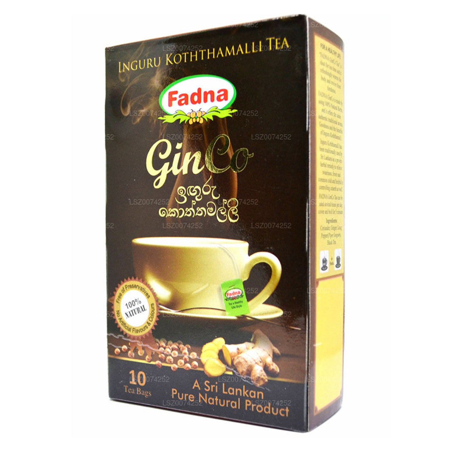 Fadna Zencefil ve Kişniş Aromalı Çay (20g) 10 Çay Poşeti