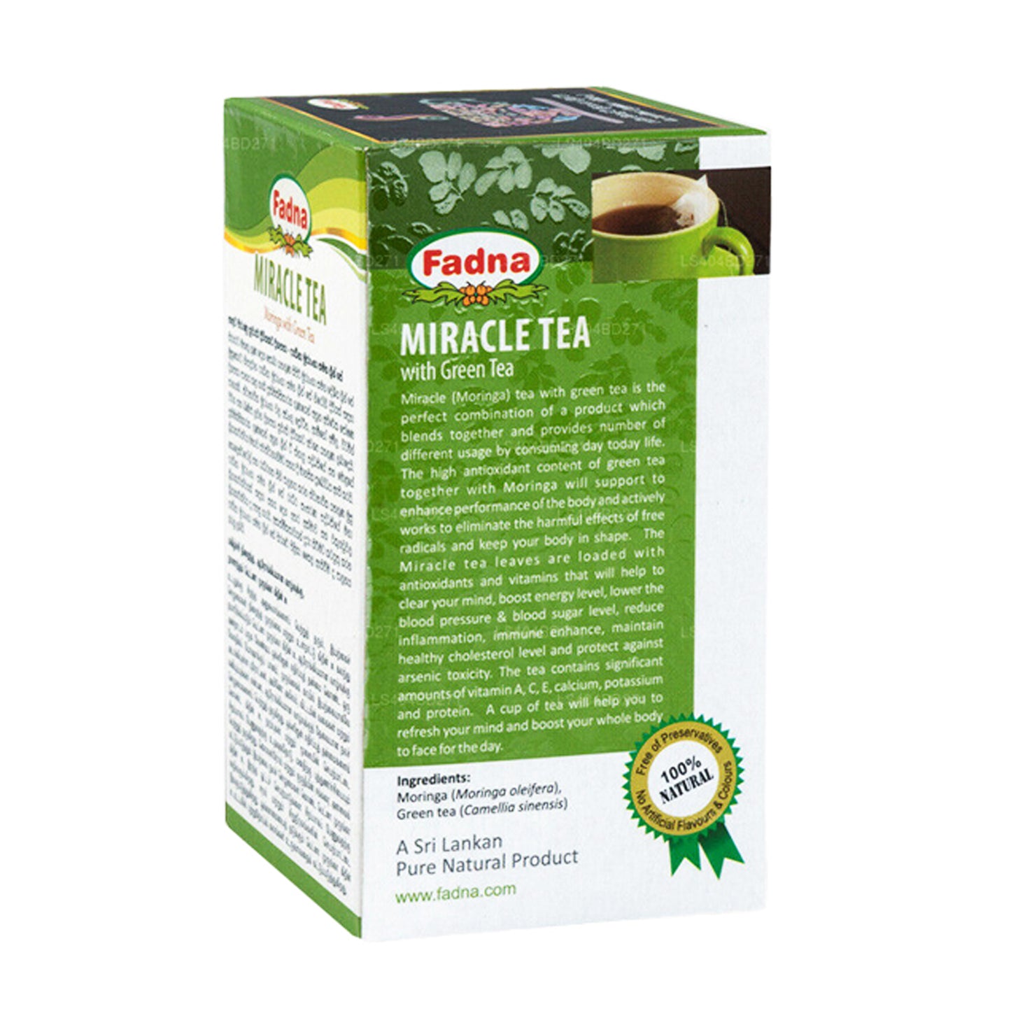 Yeşil Çay ile Fadna Mucize Çay Moringa (40g) 20 Çay Poşetleri