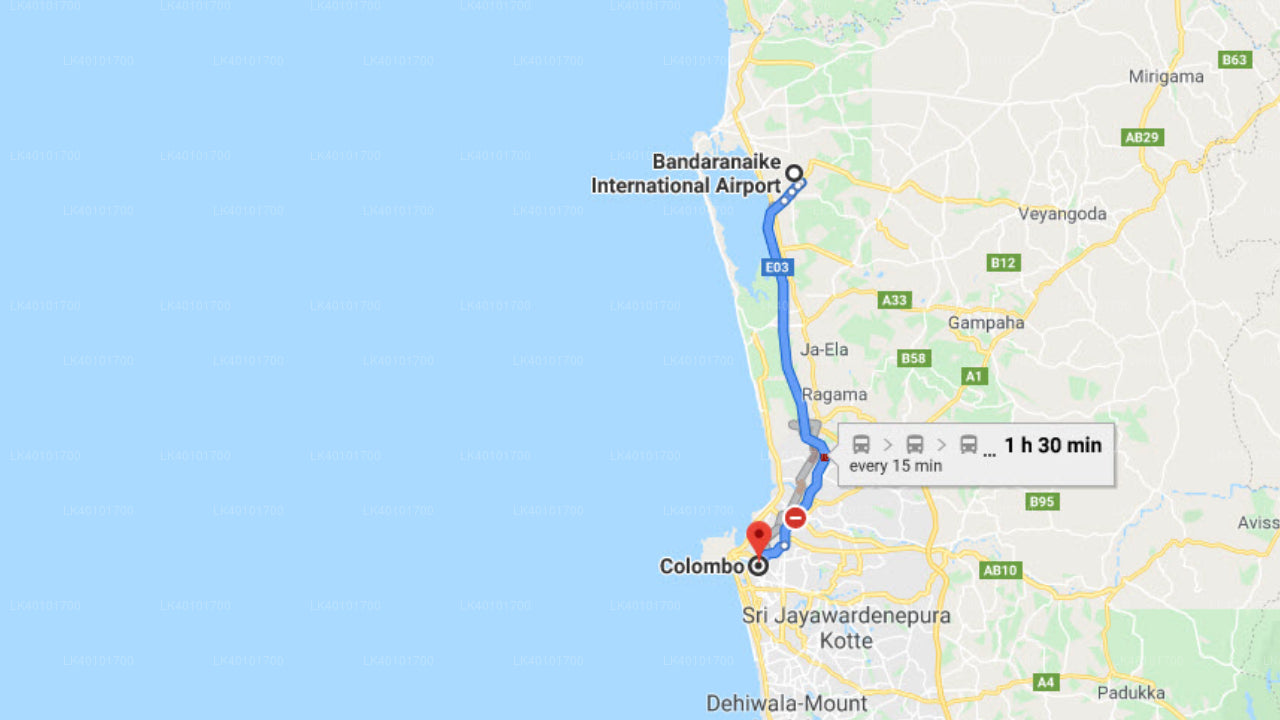 Colombo Havalimanı (CMB) - Colombo City Özel Transfer