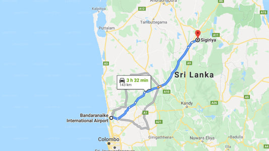 Kolombo Havalimanı (SPK) Sigiriya Şehri"ne Özel Transfer