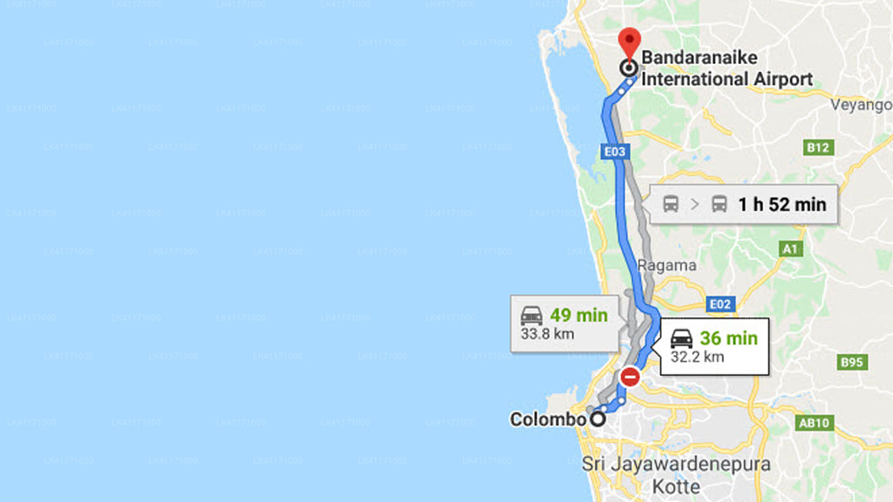 Colombo Airport (CMB) to Colombo City Private Transfer by Aurian Limousine