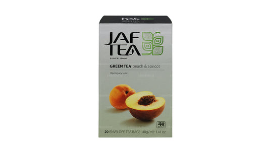 Jaf Tea Pure Green Collection Yeşil Çay Şeftali ve Kayısı (40g) 20 Çay Poşeti