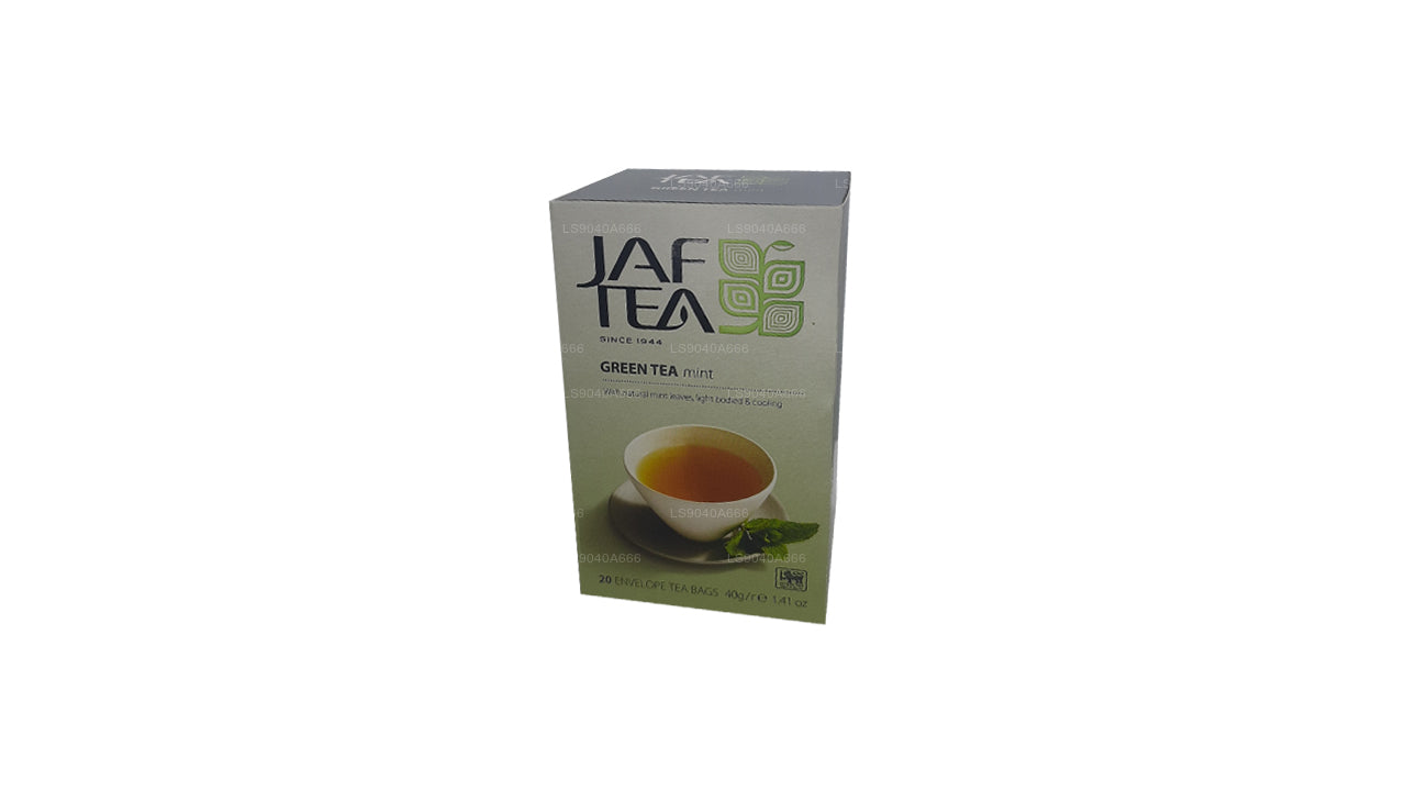 Jaf Çay Saf Yeşil Koleksiyon Yeşil Çay Nane Folyo Zarflı Çay Poşetleri (40g)